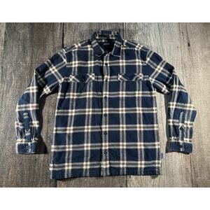 Patagonia Organic Flannel Cotton Long Sleeve Shirt Mens Large Check Button